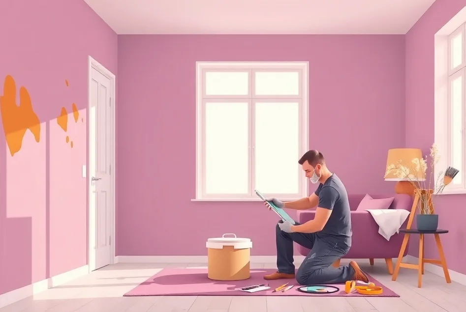 Intérieur rénové après travaux de peinture à Auchel