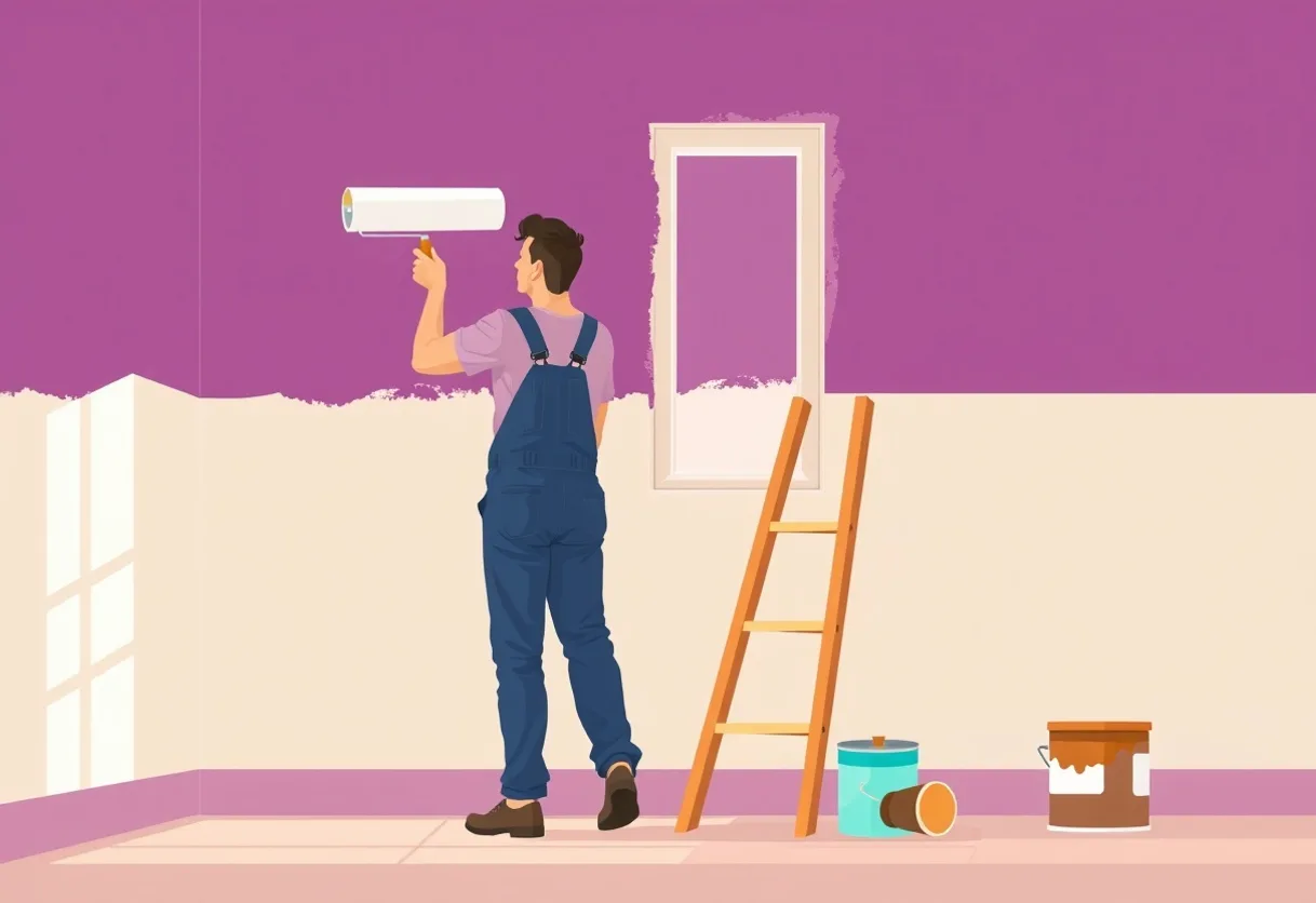 Peintre Auchel 62260 en intervention sur un chantier